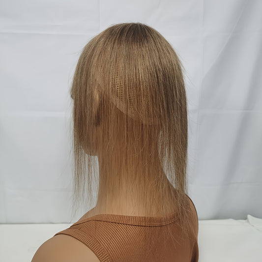 360° Full Head Coverage Human Hair Topper Wig with Bangs - Straight Clip-In Hairpiece for Thinning Hair & Volume Boost, #6 Color Hair Extensions for Women, Natural Look & Versatile Styling, Hair Wig, Hair Volume Enhancer, Silky Smooth Texture