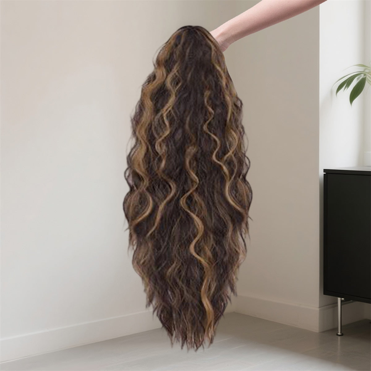 Clip-In Long Wavy Ponytail Hair Extensions for Women - Natural Looking Curly Pony Tail with Volume & Length, Easy Clip-On Hairpiece Wig for Parties, Weddings, Everyday Use (No Damage, Comfortable Fit)