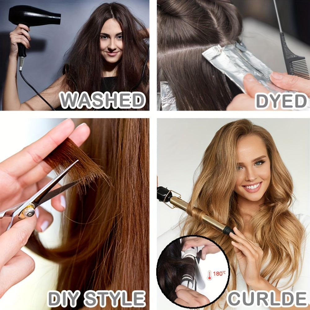 Clip In Hair Extensions Synthetic Fiber Hair, 55.88 cm 185g 4pcs 11clips Clip In Synthetic Hair Coloured Remy Long Kinky Curly Natural Soft Hairpieces For Women, Use For Daily Party, Wedding, Outgoing To Add Volumn To Show Your Beauty