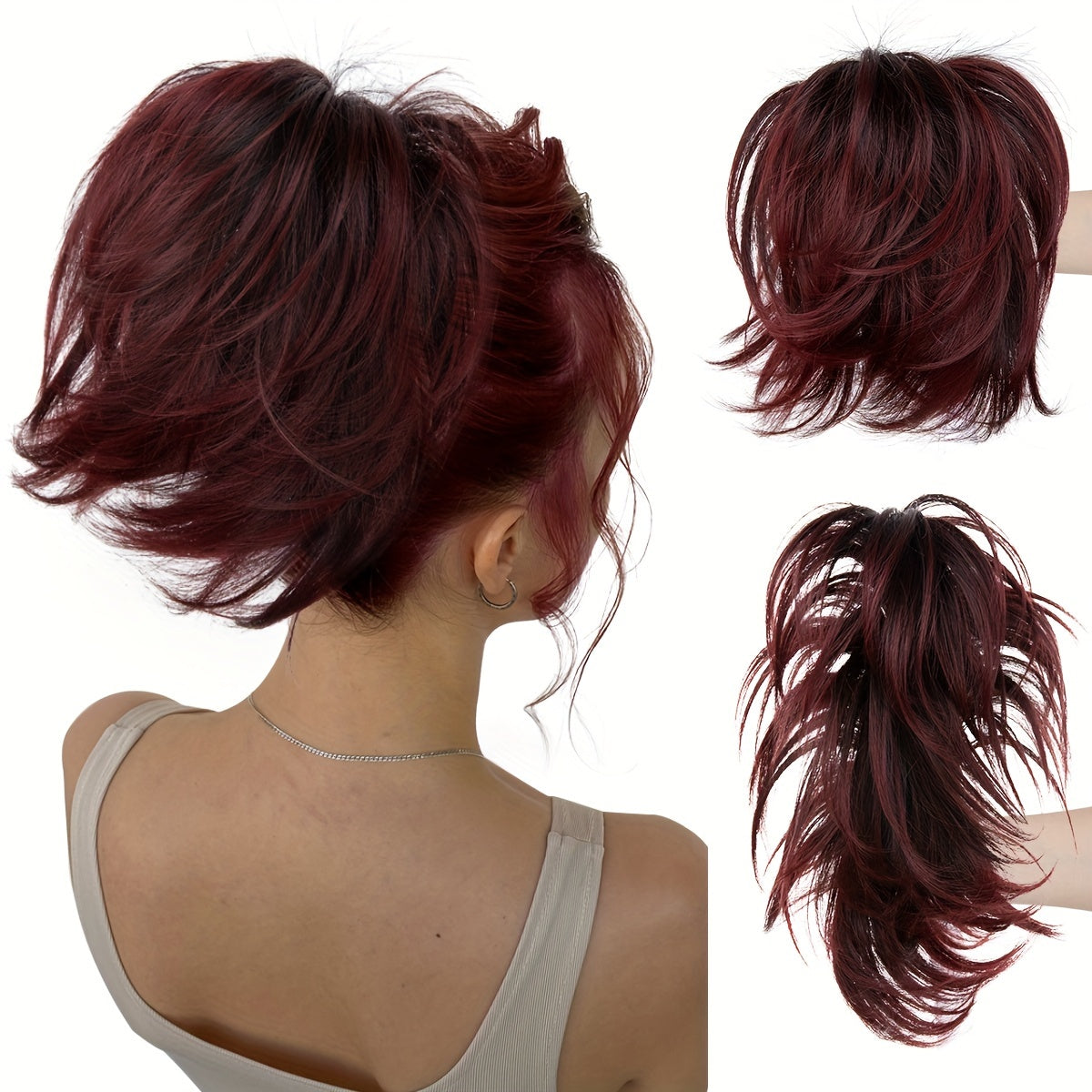 Instant Updo Hair Piece - Messy Bun, Short Synthetic Ponytail, And Chignon Extensions For Women- Claw Clip Hair Extension For Effortless Style Halloween Christmas