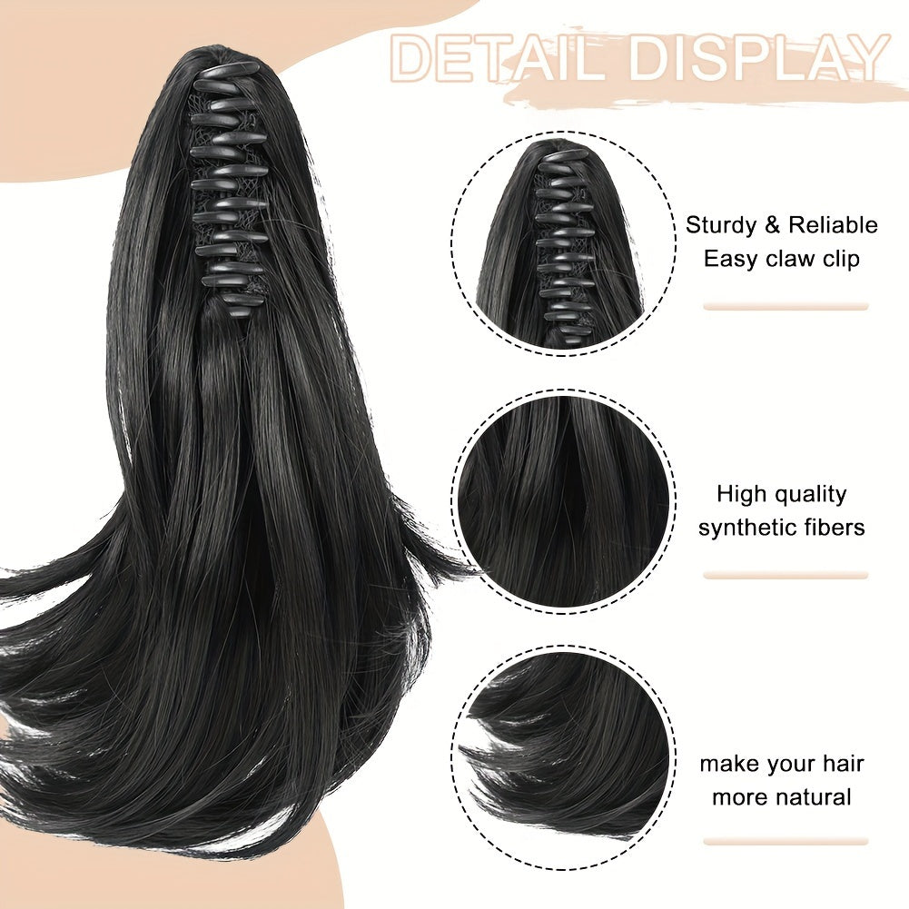 Short Claw Clip Ponytail Extension Curly Hairpiece Hair Piece Wavy High Ponytails Synthetic Heat Friendly Fiber For Women Girls
