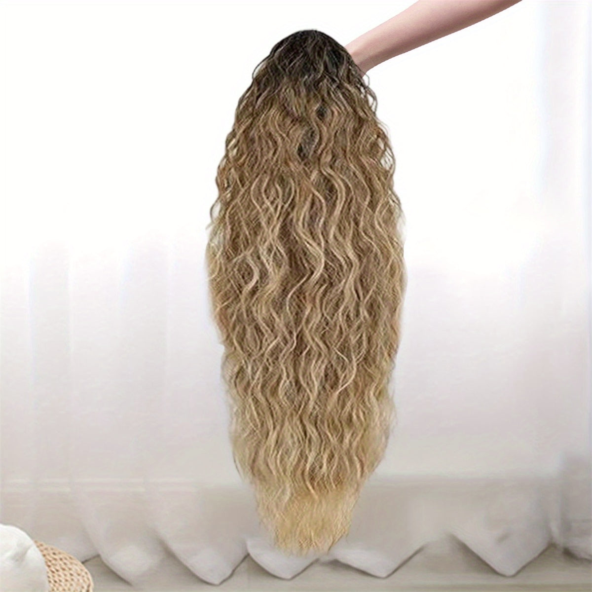 Long Wavy Ponytail Extension for Women - Natural Looking Black Clip-In Hairpiece with Secure Hold, Versatile for Daily Wear & Special Occasions, Easy Maintenance, Stylish Hair Accessory, Highquality Hairpiece