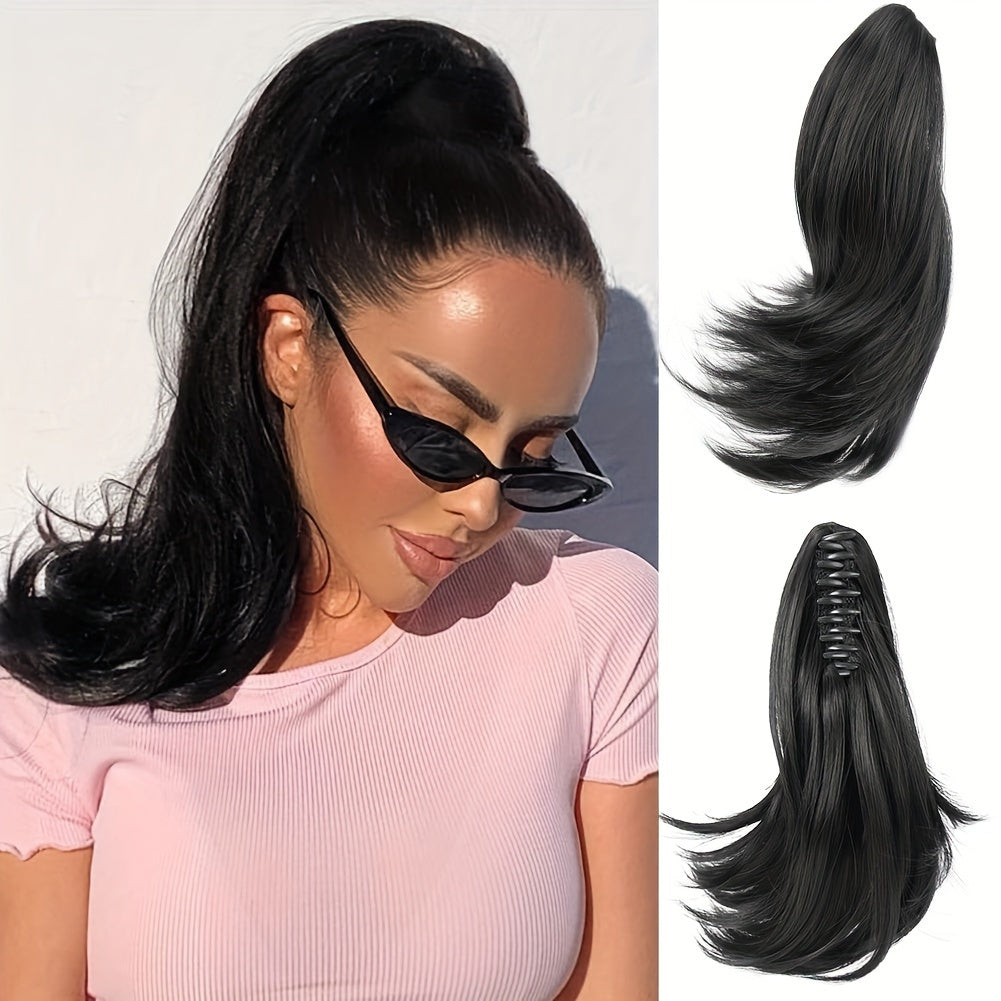 Short Claw Clip Ponytail Extension Curly Hairpiece Hair Piece Wavy High Ponytails Synthetic Heat Friendly Fiber For Women Girls