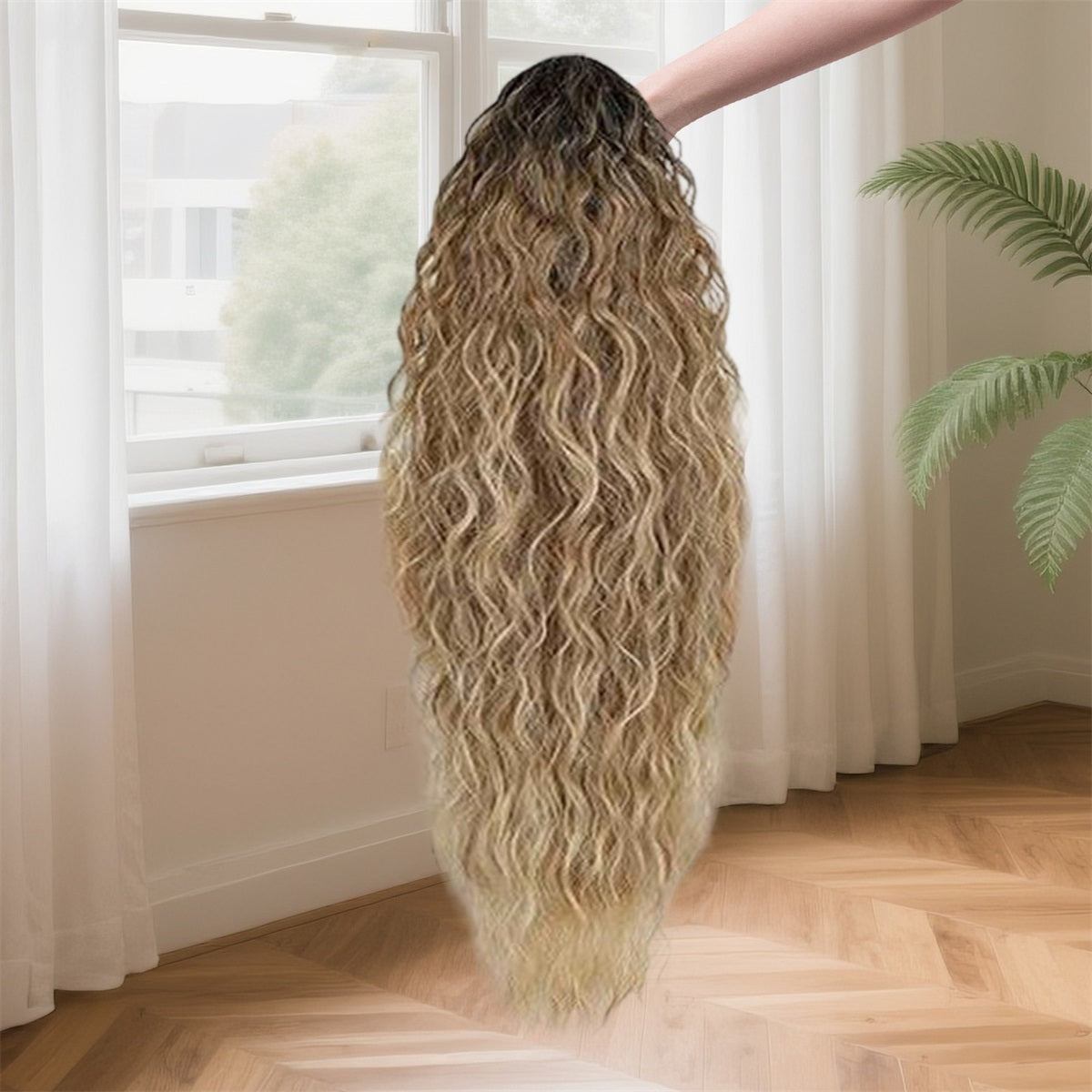 Long Wavy Ponytail Extension for Women - Natural Looking Black Clip-In Hairpiece with Secure Hold, Versatile for Daily Wear & Special Occasions, Easy Maintenance, Stylish Hair Accessory, Highquality Hairpiece