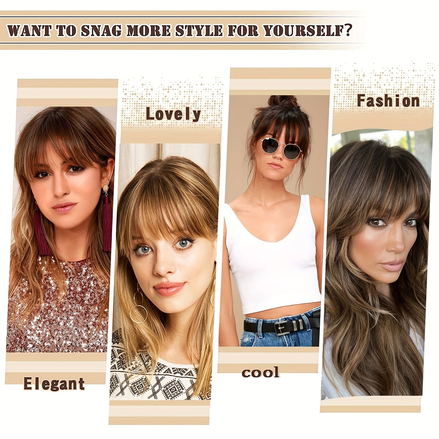 Mother's Day Thin 3D Wispy Air Fringe Bangs Clip in 100% Real Remy Human Hair Front Hairpiece 360° Cover Easy to Install Black Brown