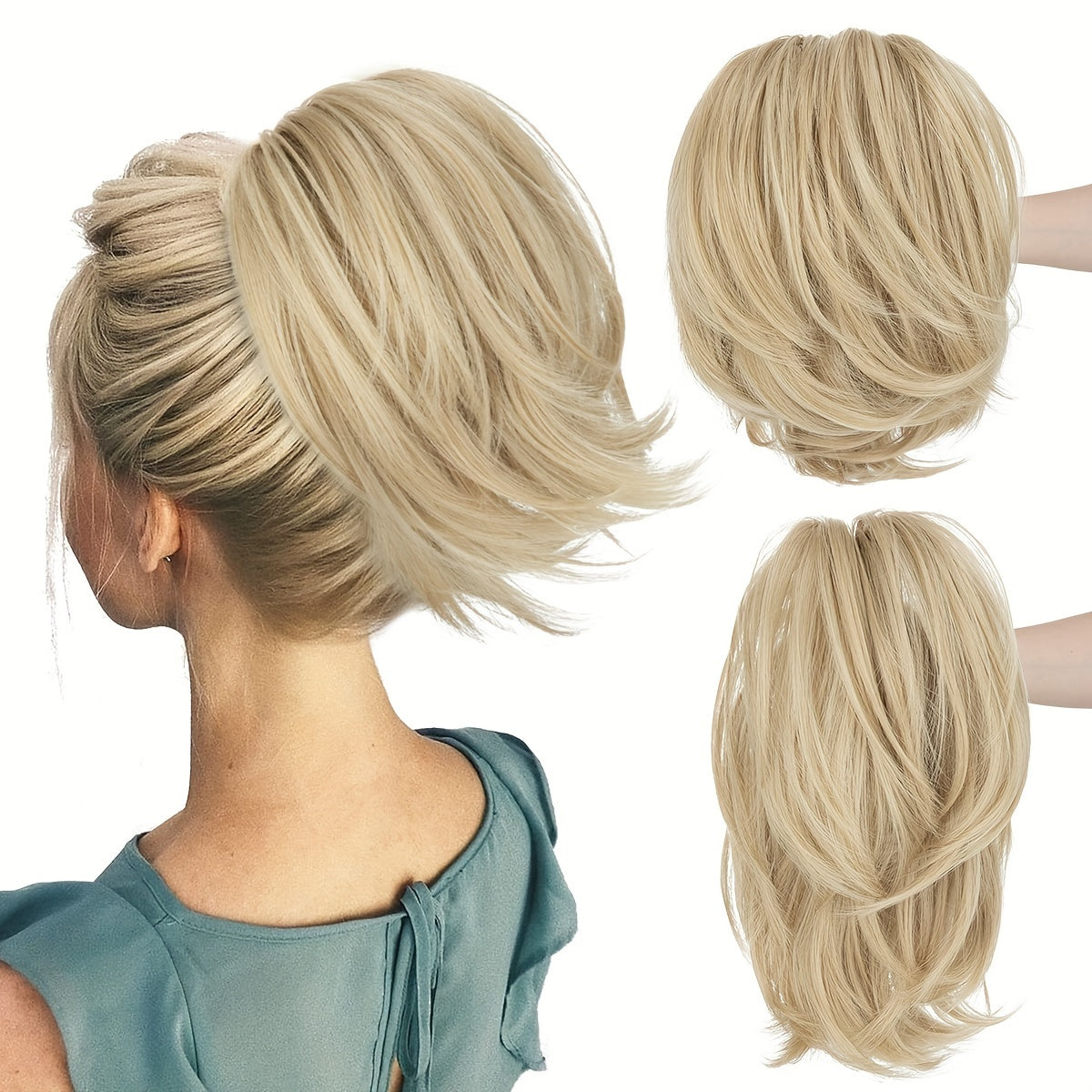 Instant Updo Hair Piece - Messy Bun, Short Synthetic Ponytail, And Chignon Extensions For Women- Claw Clip Hair Extension For Effortless Style Halloween Christmas